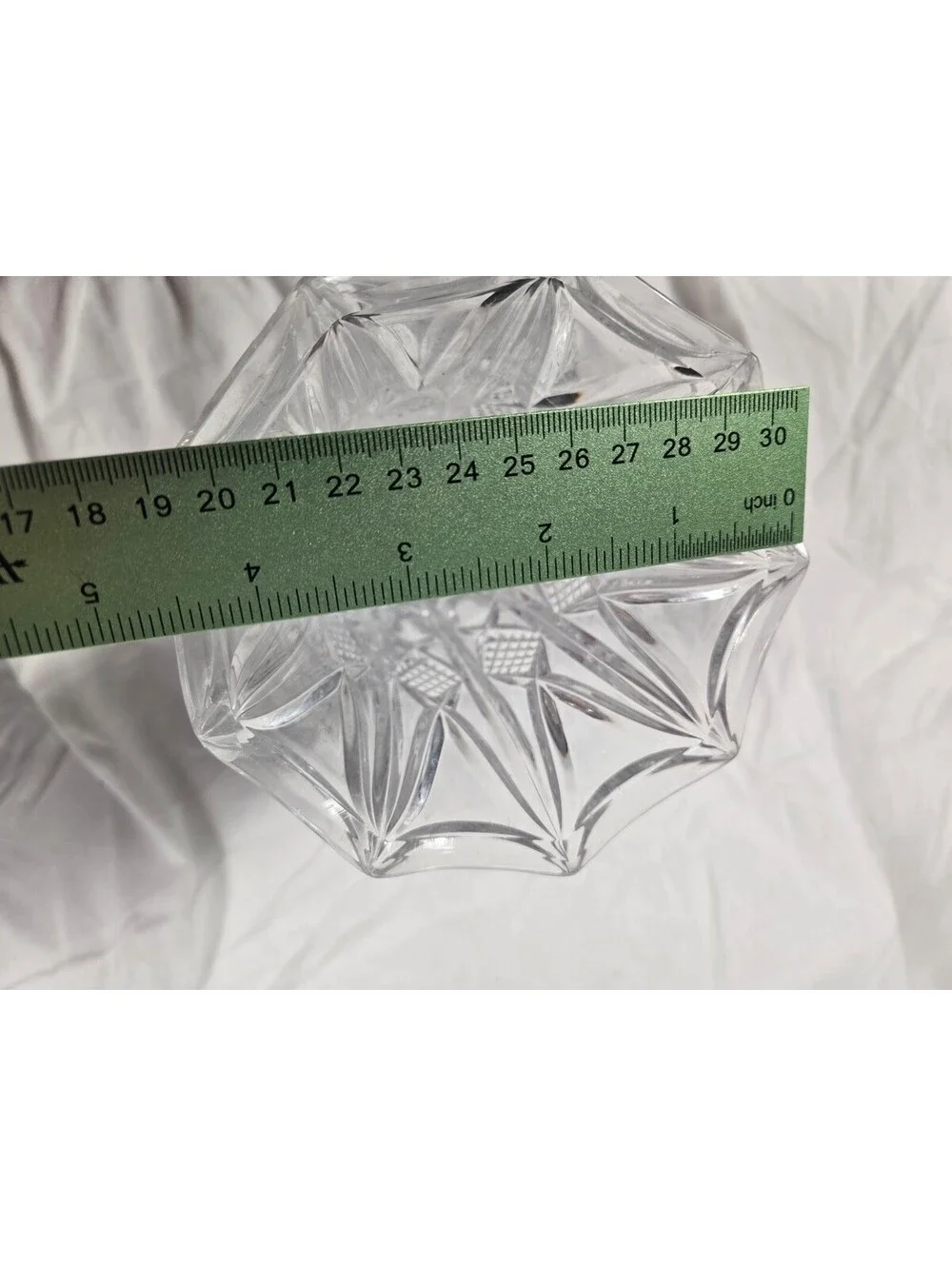 Vintage Cut Crystal Footed Vase 9.5